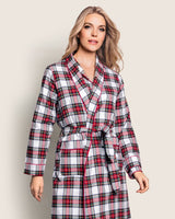 Women's Brushed Cotton Robe in Balmoral Tartan