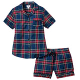 Women's Brushed Cotton Short Sleeve Short Set in Windsor Tartan