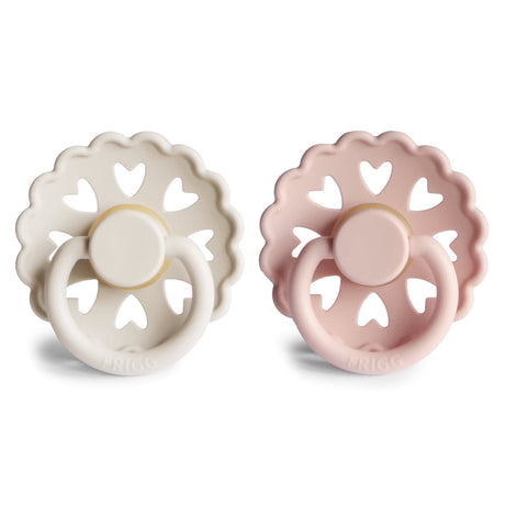 FRIGG Andersen Fairytale Natural Rubber Pacifier 2-Pack - Cream/Blush - HoneyBug 