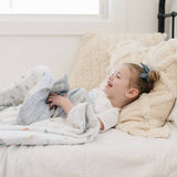 Animal Alphabet + Grey Crayon Oh So Soft Snuggle Blanket - HoneyBug 