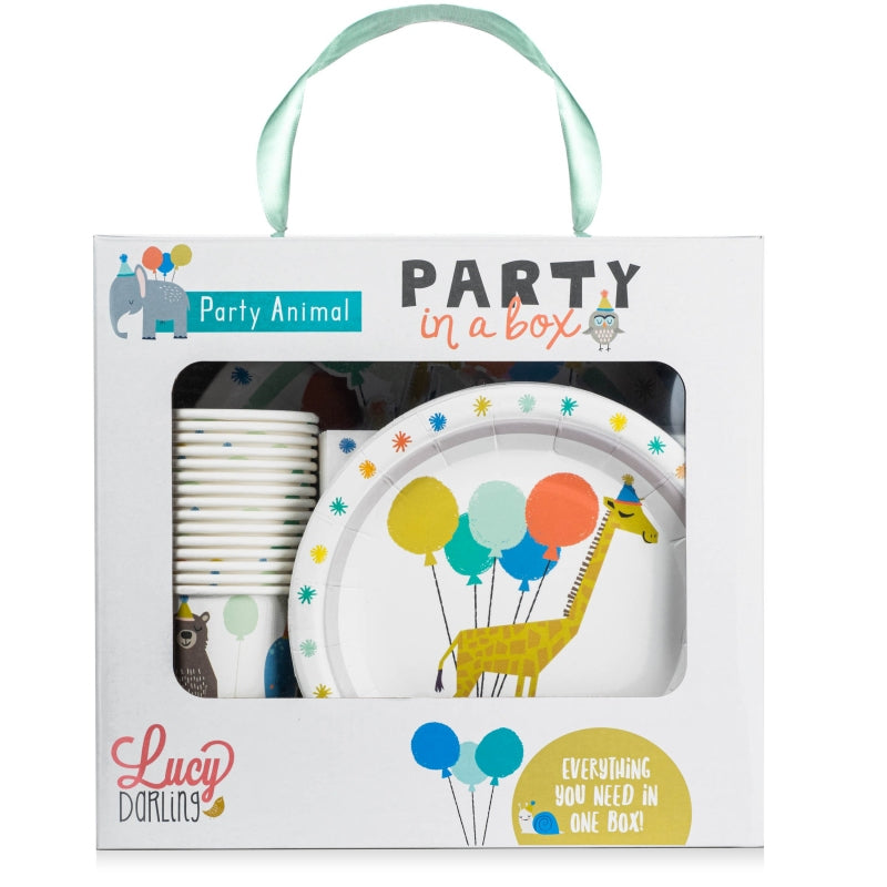 Party Animal - Birthday Party Supplies in a Box - HoneyBug 