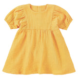 Dress with Puff Sleeves - Mustard - HoneyBug 