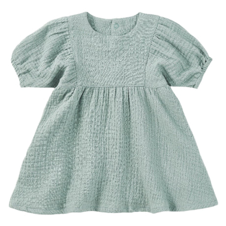 Dress with Puff Sleeves - Teal - HoneyBug 
