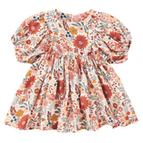 Dress with Puff Sleeves - Zinnia Bloom - HoneyBug 