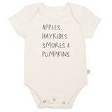 graphic bodysuit | apples hayrides smores - HoneyBug 