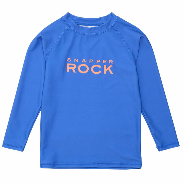 Azure Blue Sustainable LS Rash Top - HoneyBug 