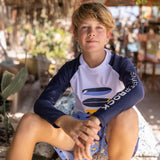 Wave Break LS Rash Top - HoneyBug 