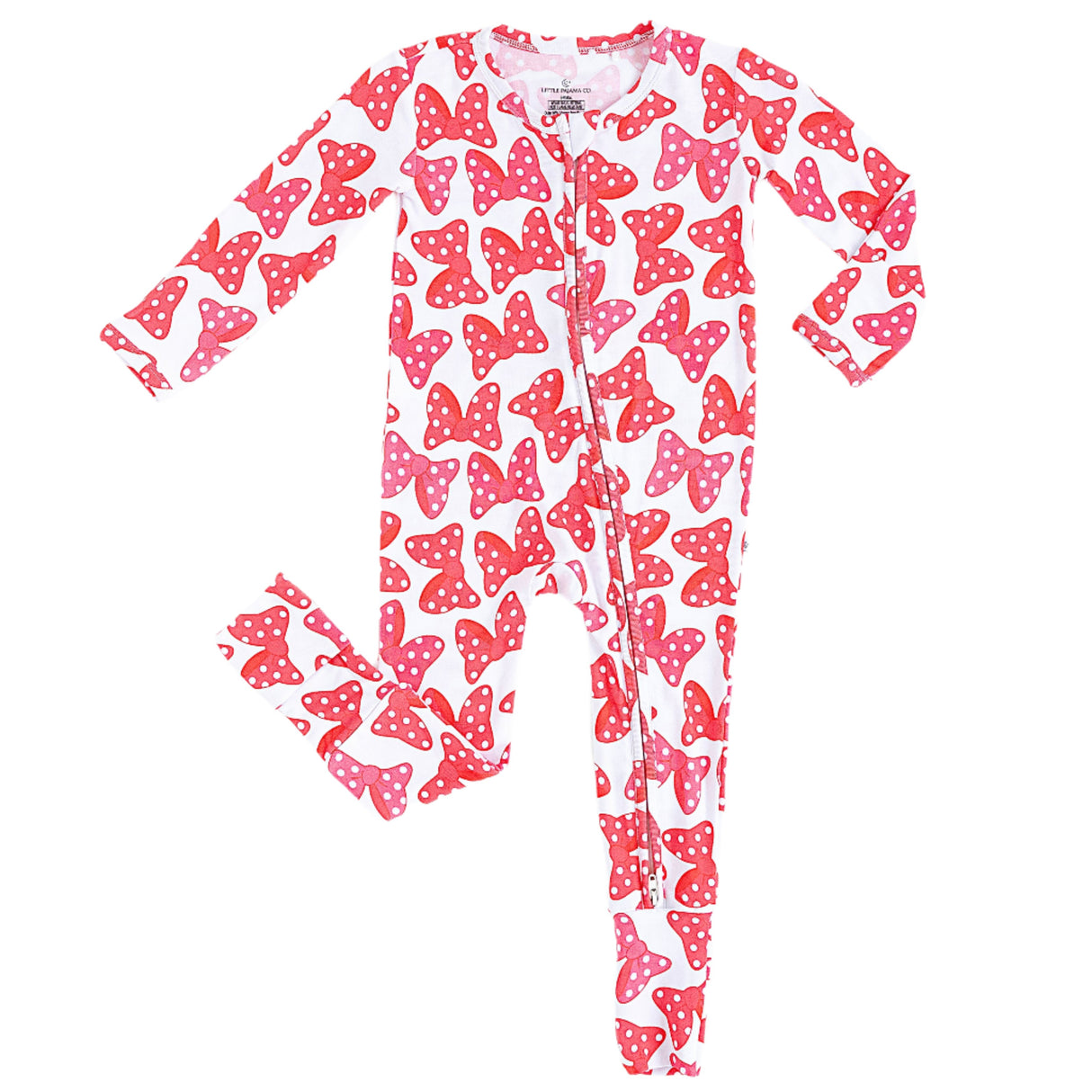 Red Bow Convertible Footed Onesie