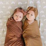 Mustard Bamboo Stretch Swaddle - HoneyBug 