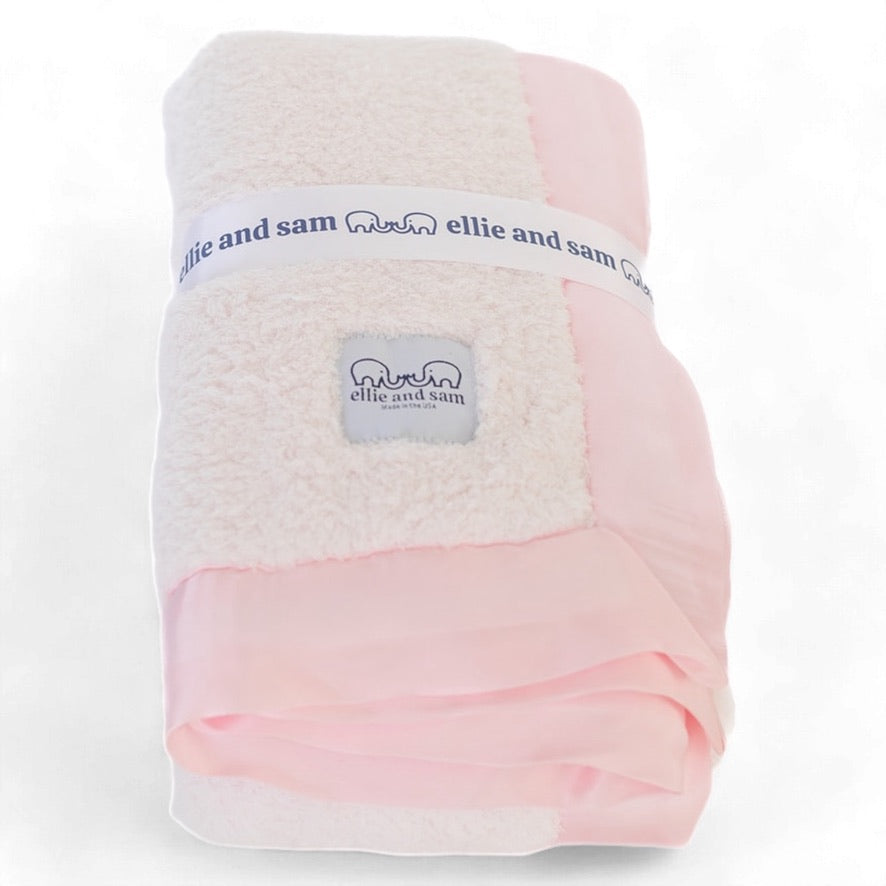 Classic Satin Border Blanket - Pink