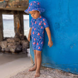 Sailboat Rock SS Sunsuit - HoneyBug 