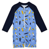 Turtle Break LS Sunsuit - HoneyBug 