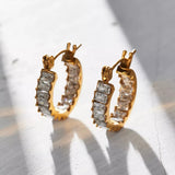 Lyndsay Huggie Hoop Earring - HoneyBug 