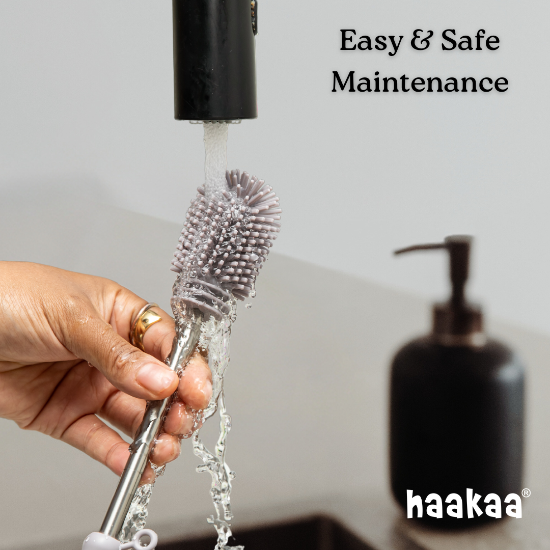 Haakaa Silicone Cleaning Brush Kit - HoneyBug 
