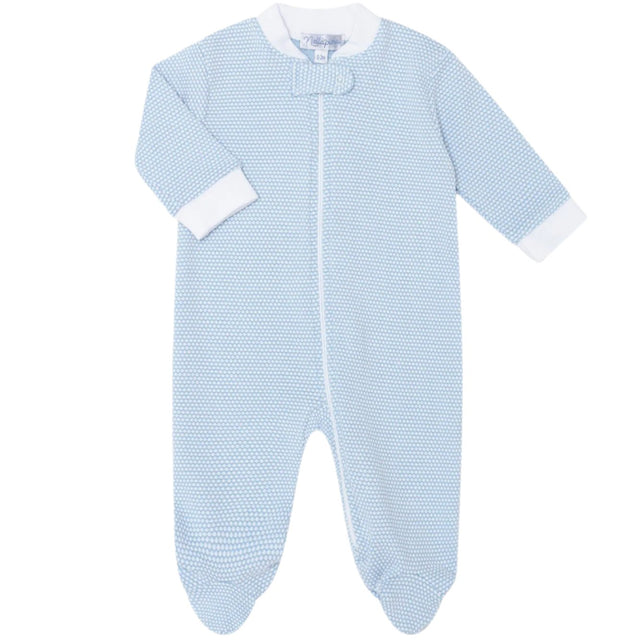 Blue Bubble Zipper Footie - HoneyBug 