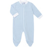 Blue Bubble Zipper Footie - HoneyBug 