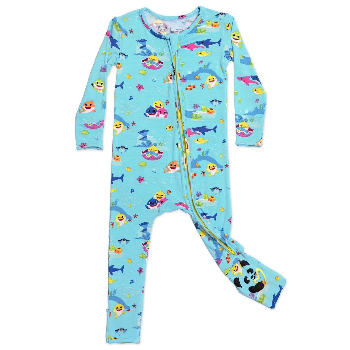 Baby Shark Bamboo Convertible Footie - HoneyBug 