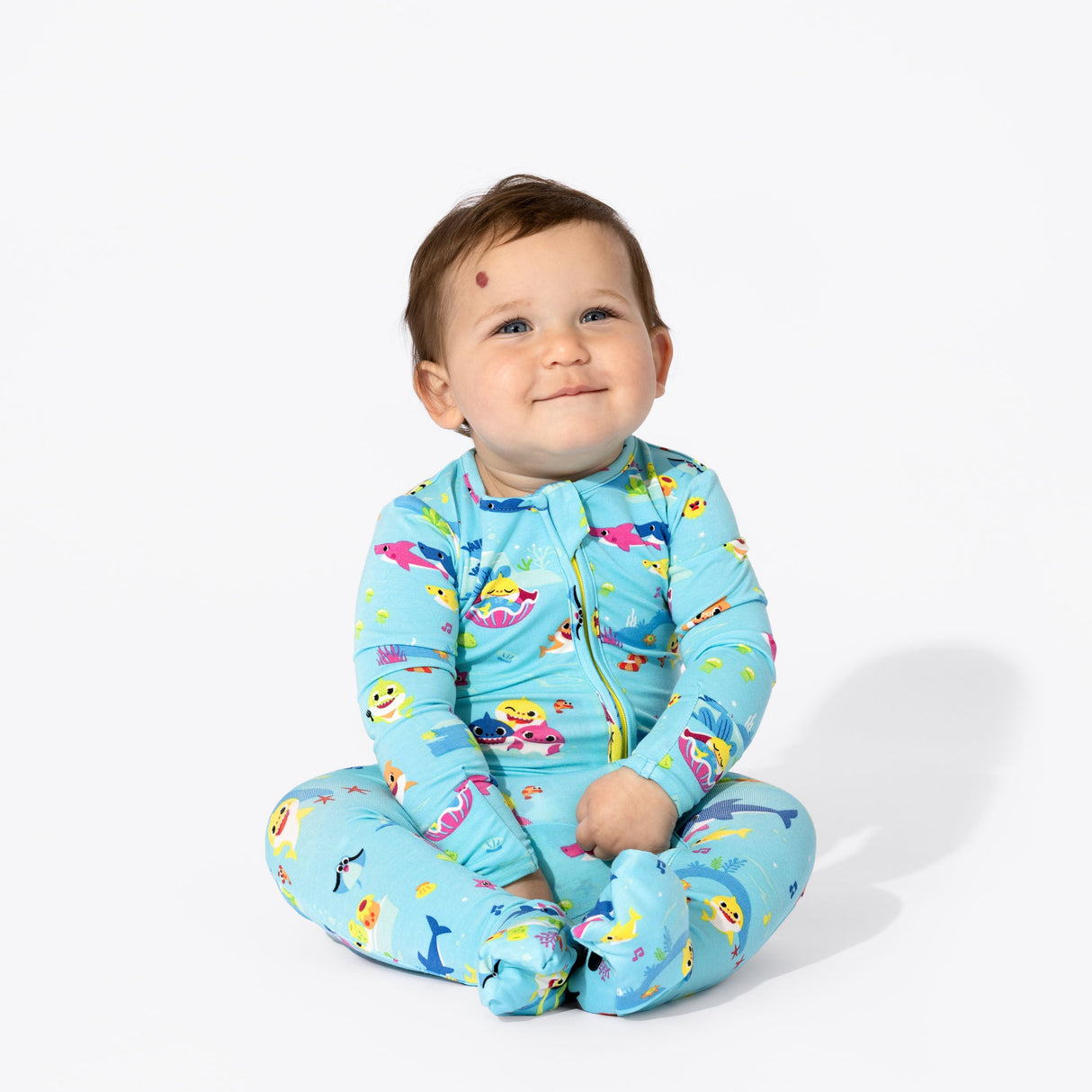 Baby Shark Bamboo Convertible Footie - HoneyBug 