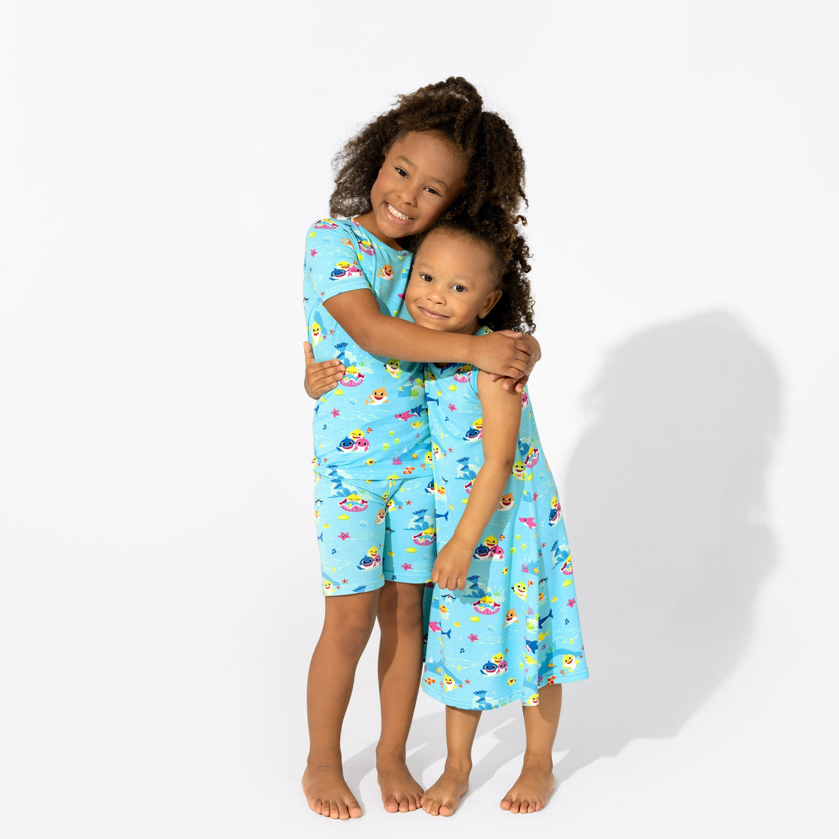 Baby Shark Bamboo Kids Pajama Short Set - HoneyBug 
