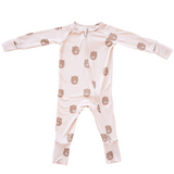 Bamboo 2-Way Convertible Zip Romper - Teddy