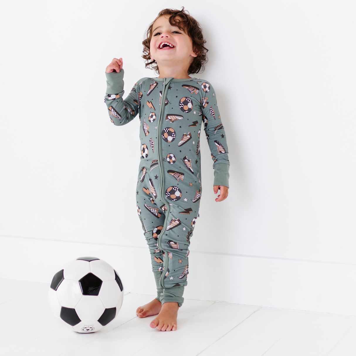 Goal Hard or Go Home Convertible Footies - HoneyBug 