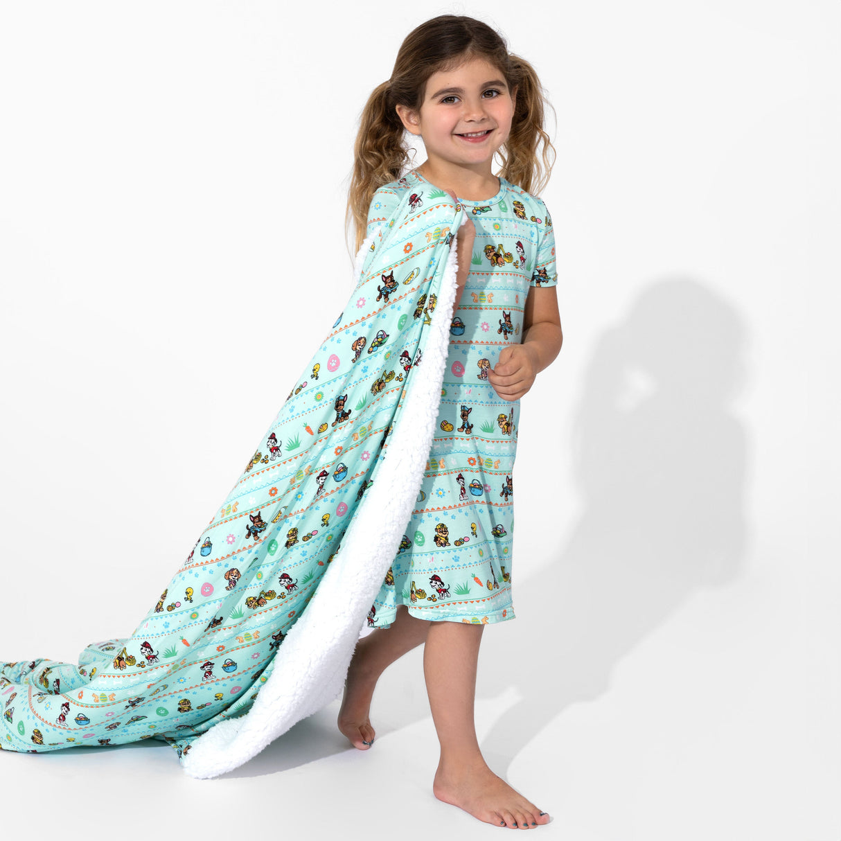 PAW Patrol: Easter Bamboo Girls' Short Sleeve Dress - HoneyBug 