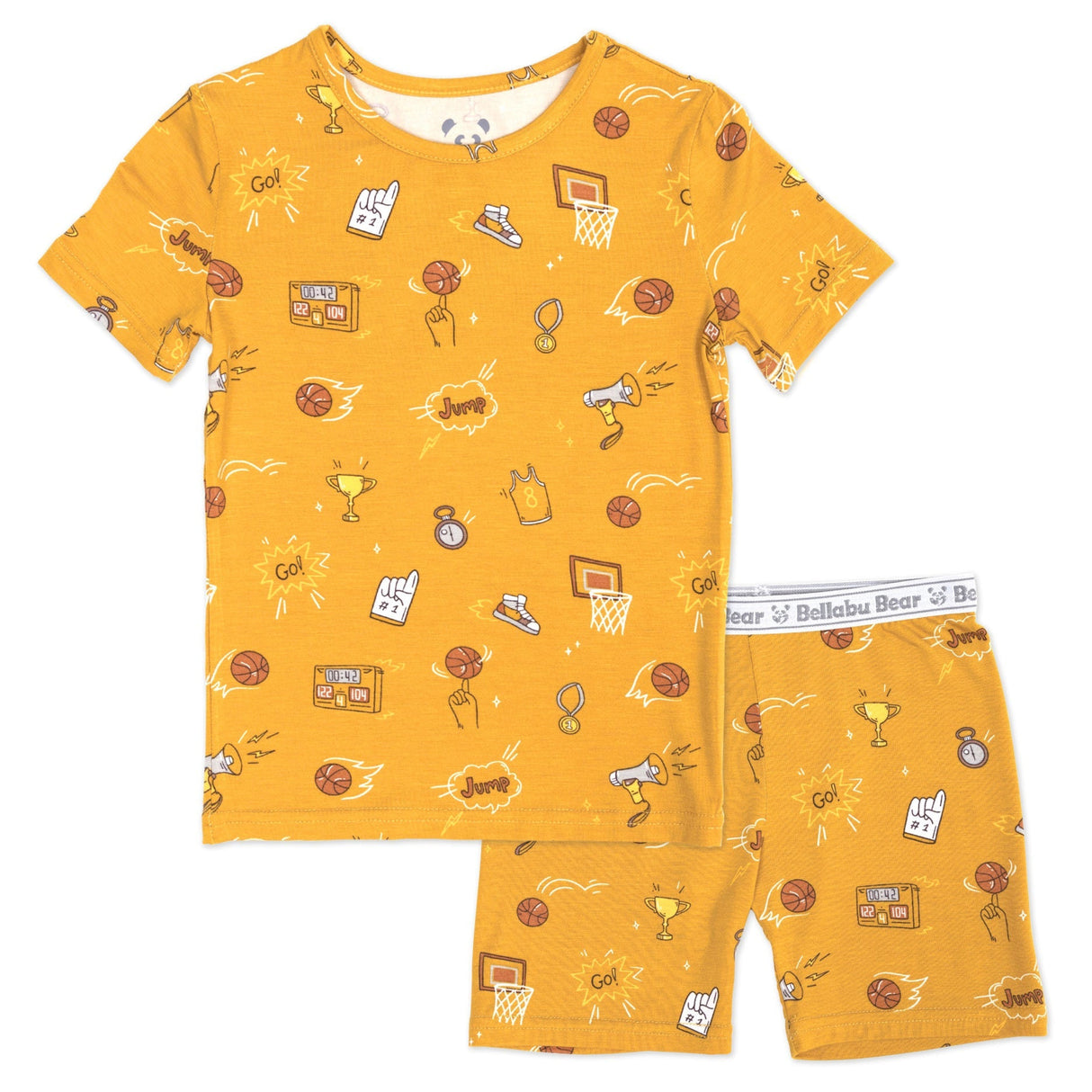 Basketball Bamboo Kids Pajama Short Set - HoneyBug 