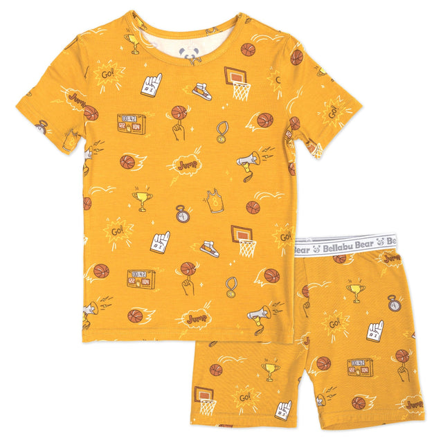 Basketball Bamboo Kids Pajama Short Set - HoneyBug 