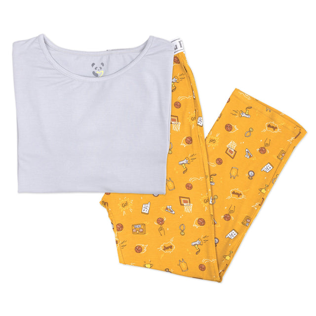 Basketball Bamboo Men's Pajama Set - HoneyBug 
