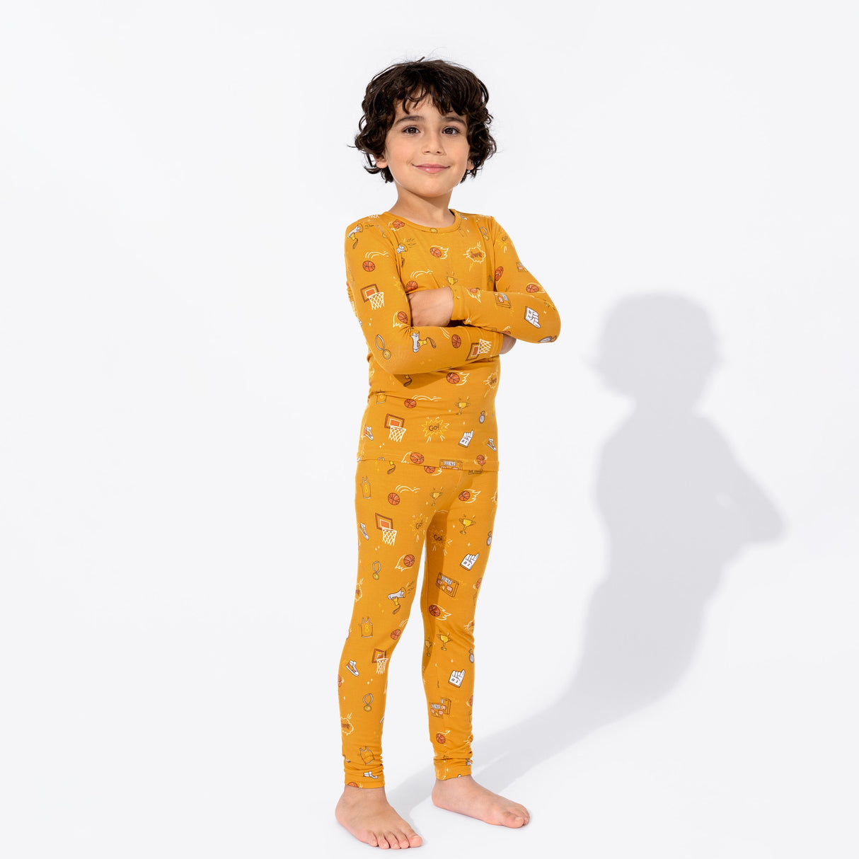 Basketball Bamboo Kids Pajamas - HoneyBug 