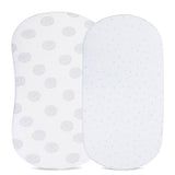 Bassinet Sheet Set - Grey Dottie