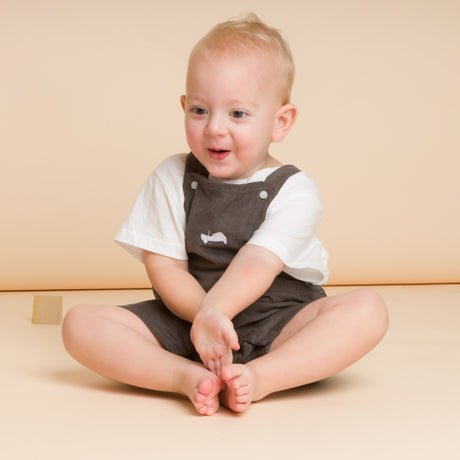 Baby Jumper | Vintage Gray Corduroy - HoneyBug 