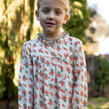 Girls Myrtle Pleated Dress | Autumn Floral - HoneyBug 