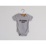 Birthday Girl Organic Baby Bodysuit - HoneyBug 