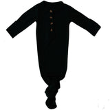 Knotted Baby Gown - Black