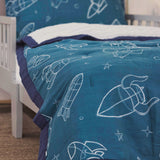 Cotton Muslin Toddler Comforter - Blast Off - HoneyBug 