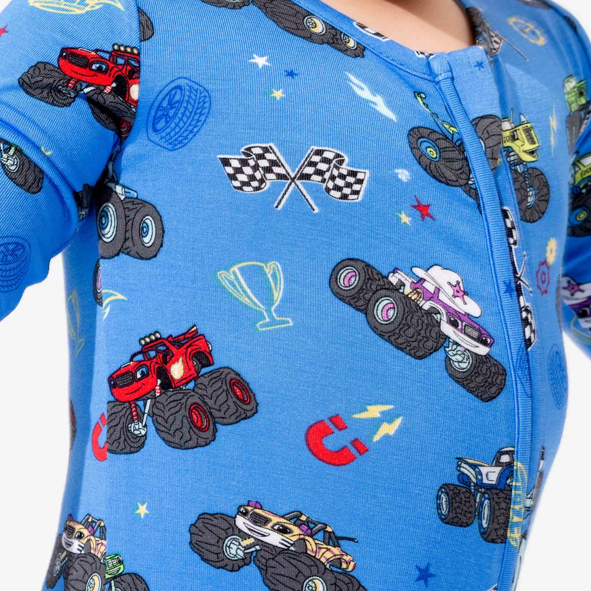 Blaze and the Monster Machines Bamboo Convertible Footie - HoneyBug 