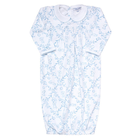 Blue Bears Trellace Baby Gown  - HoneyBug 