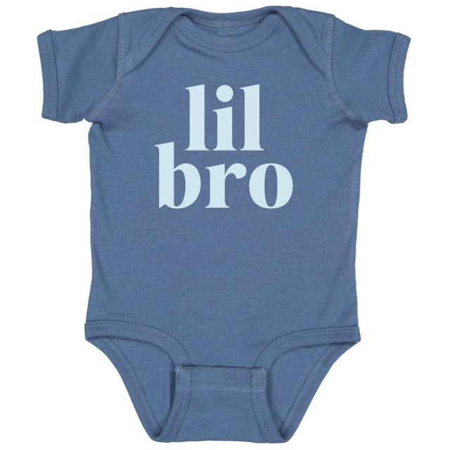 Lil Bro Short Sleeve Bodysuit - Indigo - HoneyBug 