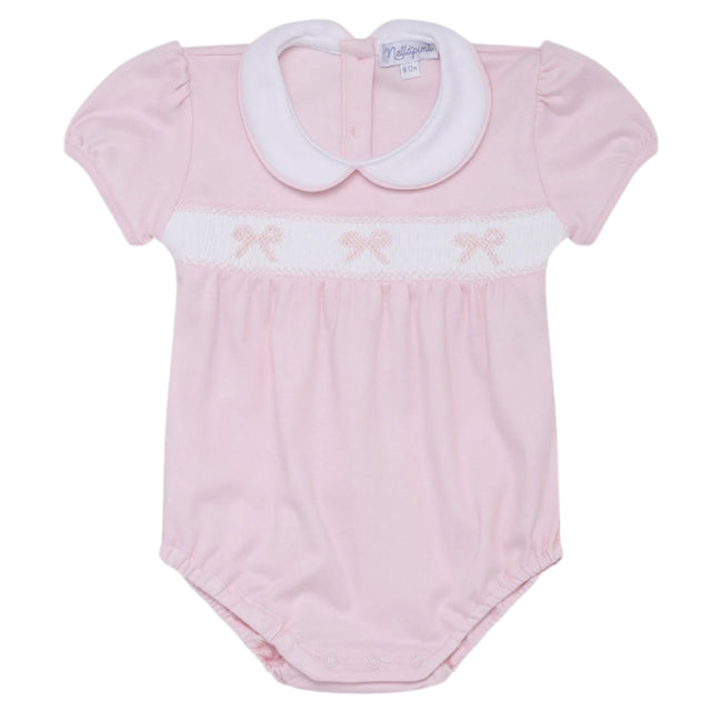 Bow Smocked Bubble - HoneyBug 