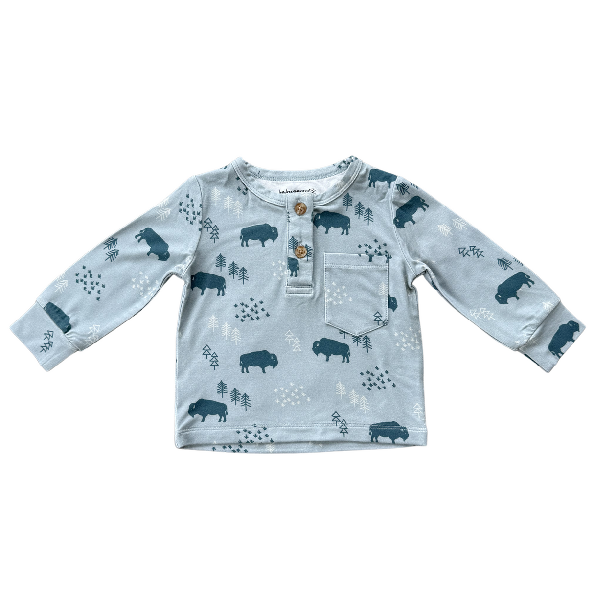 Boy's Long Sleeve Henley Shirt - HoneyBug 