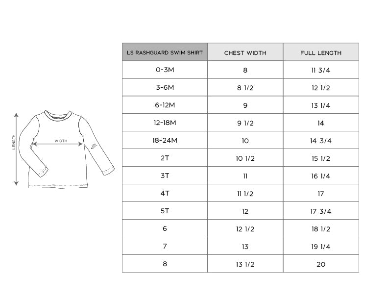 Long Sleeve Rash Guard Swim Shirt - HoneyBug 