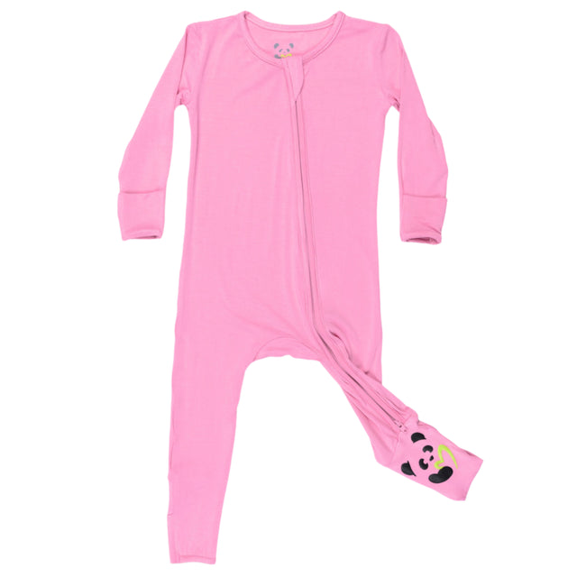 Bubblegum Pink Bamboo Convertible Footie - HoneyBug 