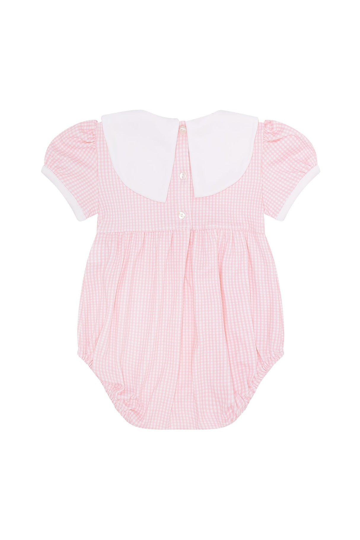 Pink Gingham Baby Bubble - HoneyBug 