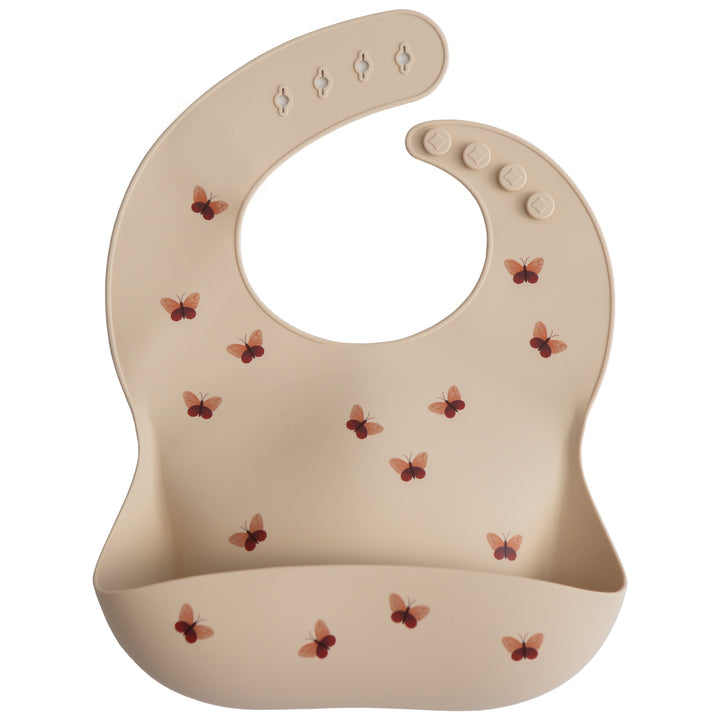 Silicone Baby Bib - Butterflies - HoneyBug 