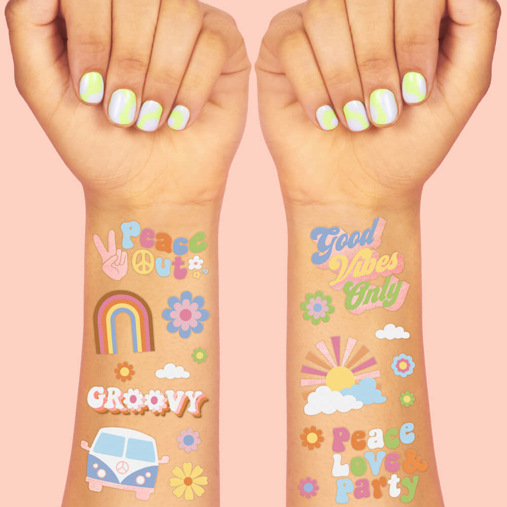 Groovy Tats - 54 Foil Temporary Tattoos