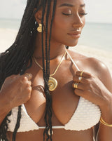 Vittoria Oversized Shell Earring - HoneyBug 