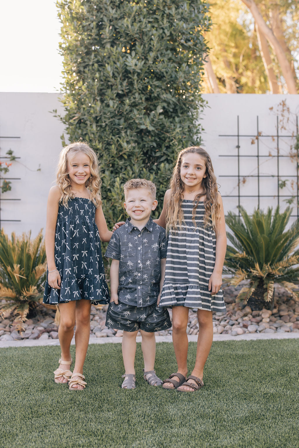 Stripe Linen Dress - HoneyBug 