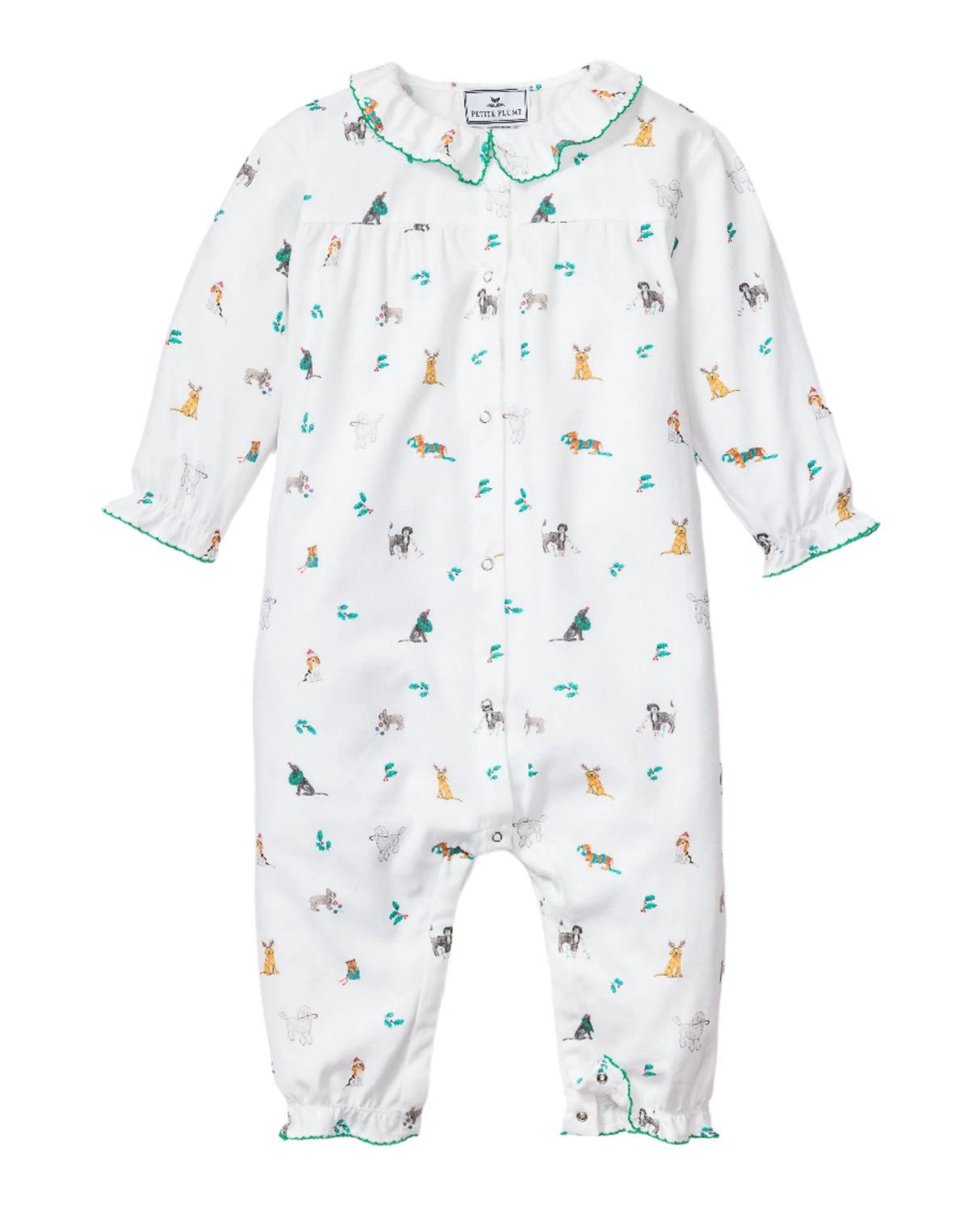 Baby's Twill Madeline Romper in Jingle Paws