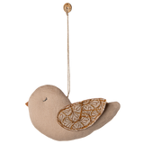 Fabric Ornament, Bird - Winter Heart - Sand - HoneyBug 